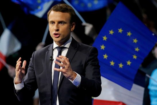 PHOTO: Emmanuel Macron won the first round, with 24.01 per cent of the vote
