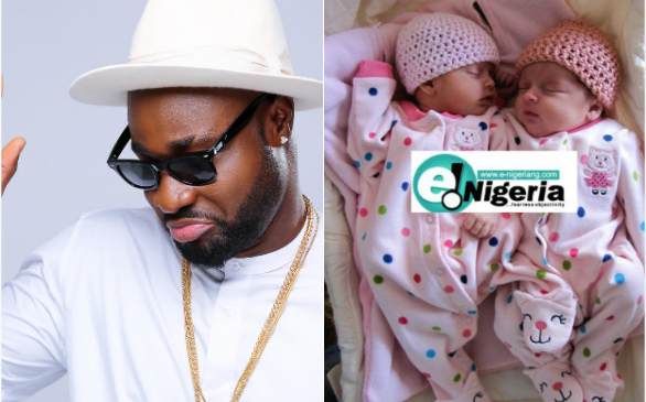 Harrysong welcomes twins with baby mama