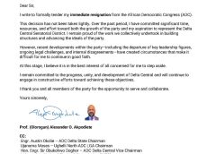Breaking: Akpodiete Resigns from ADC Over Internal Crisis